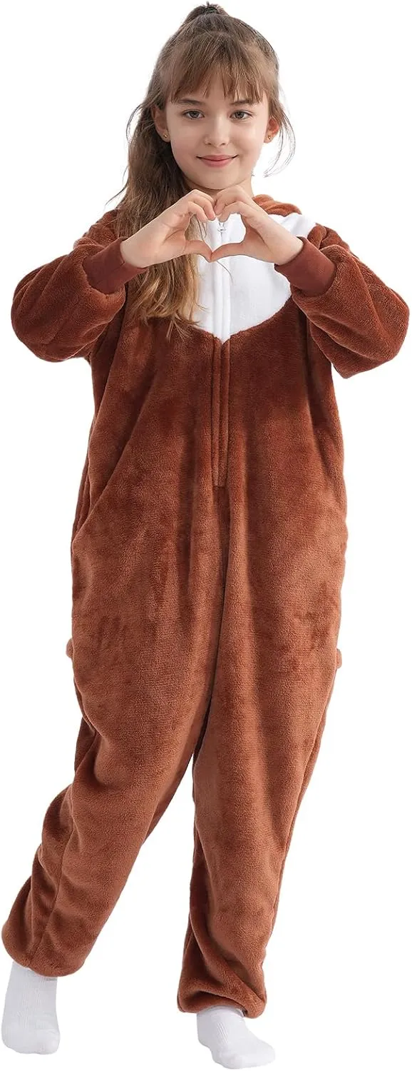 Beauty Shine Onesie Cartoon Animal Costume One Piece Pajamas Cosplay Halloween Christmas Sleepwear Jumpsuit Homewear
