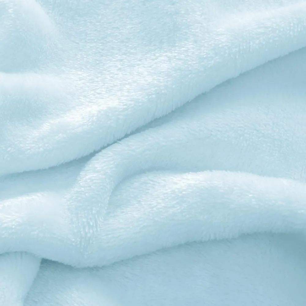 BEDELITE Flannel Sheets Queen Size Blue - Super Soft Fleece Sheets Set Fluffy Extra Plush, 4 Piece(Include Fitted Sheet, Flat Sheet, 2 Pillowcases)