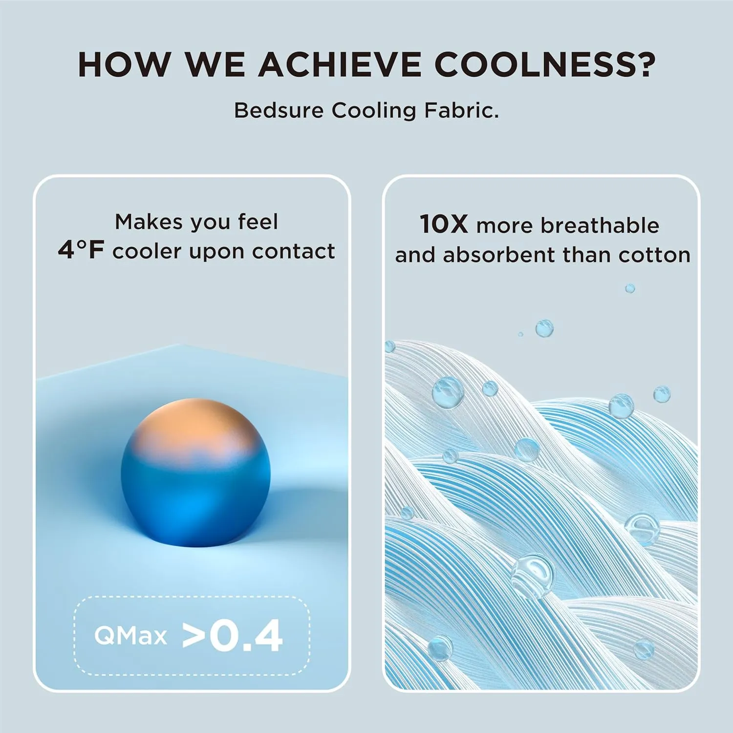 Bedsure Cooling Sheets King Size, Cooling Bed Sheets for Hot Sleepers, Chill Cool Sheet, Deep Pocket Up to 18 Inches, Soft & Breathable King Size Sheets Set, 4 Pieces, Beige