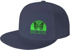 Believe Bone Marrow Transplant Awareness Green Ribbon Fashion Flat Cap Adujstable Men Women Baseball Caps Outdoor