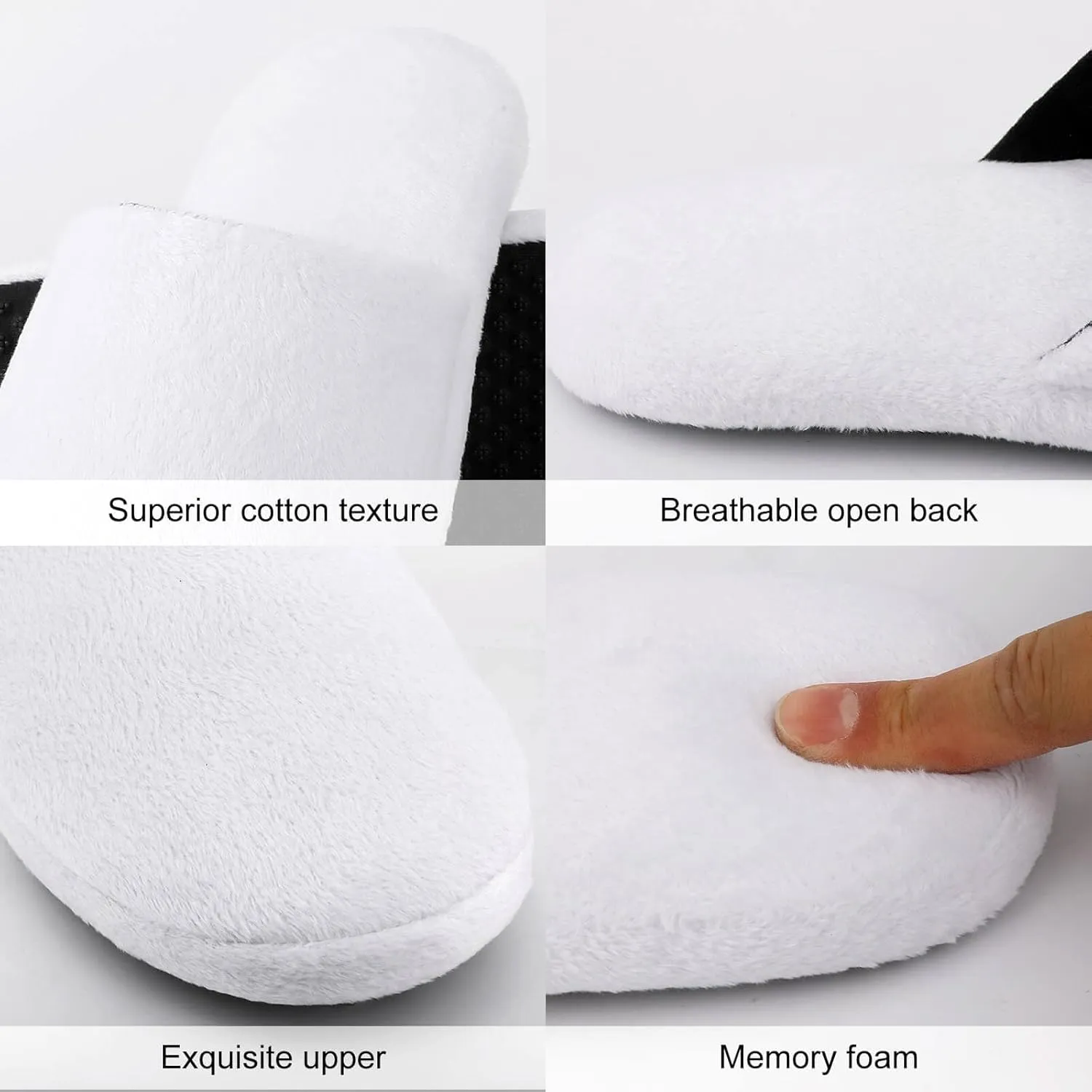 Beluga Whale House Shoes Flannel Anti-Skid Sole Closed Toe Cotton Slippers Indoor Scuff Unisex