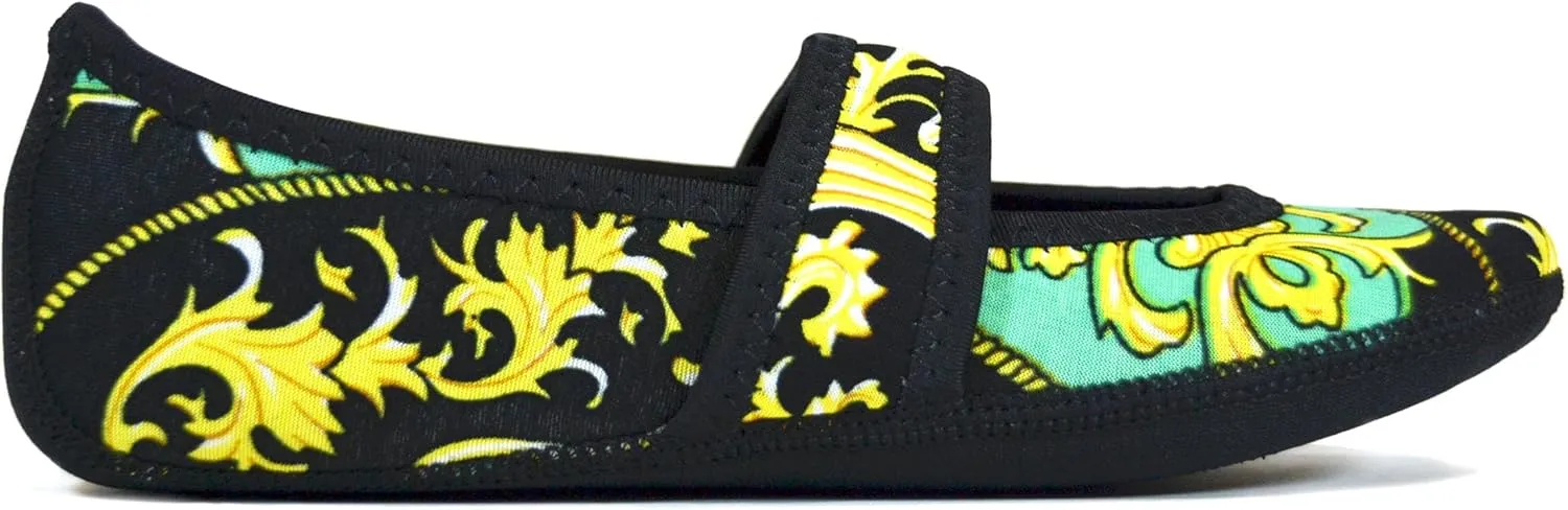 Betsy Lou Women's Slippers, Foldable, Flexible Flats, Slipper Socks, Travel Slippers, Exercise Shoe, Dance Shoe, Yoga Socks, House Shoes, Indoor Shoes