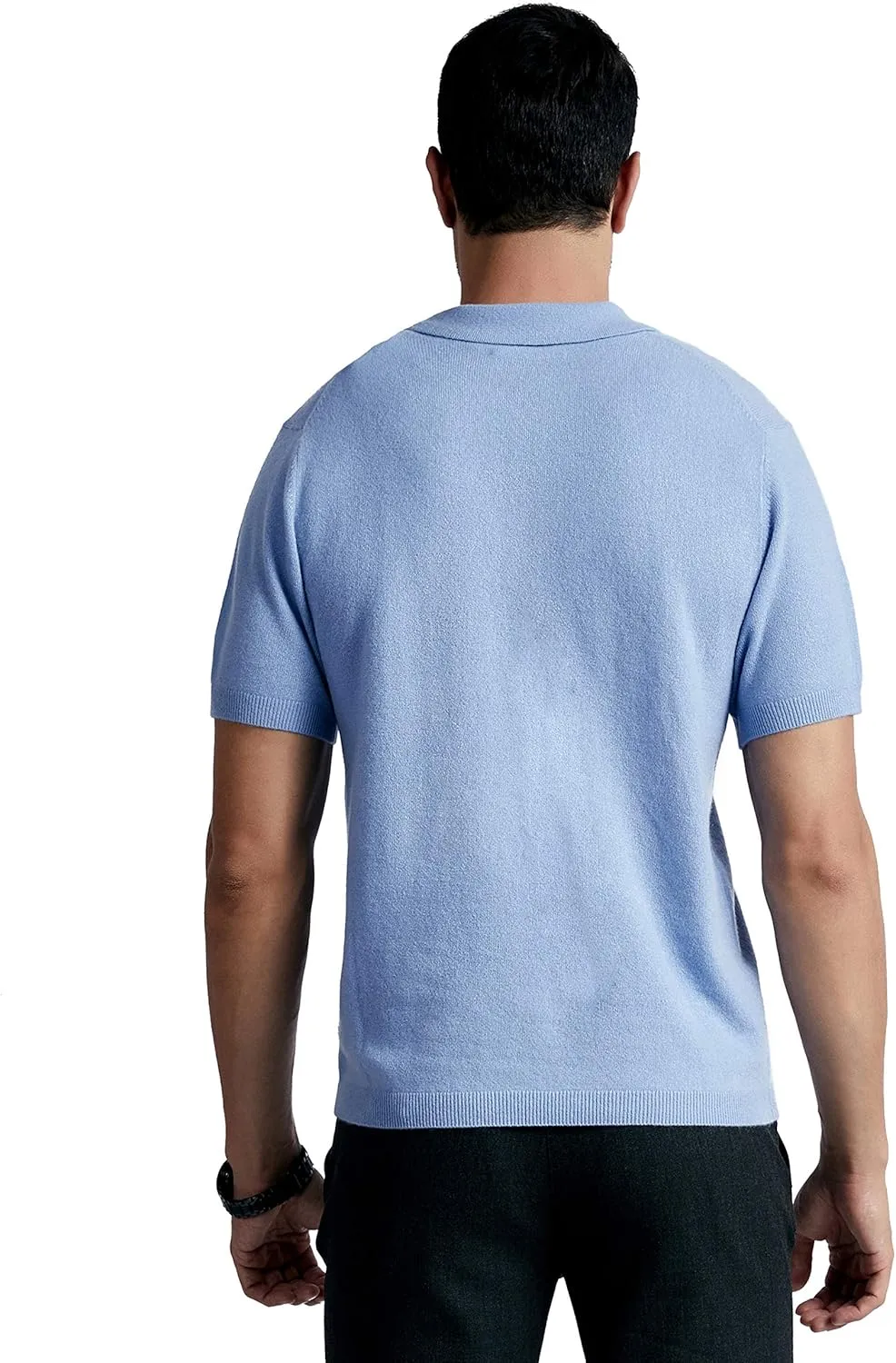 BEYOND FASHION Men's Polo Shirt Short Sleeve Soft Light Weight - 100% Pure Cashmere