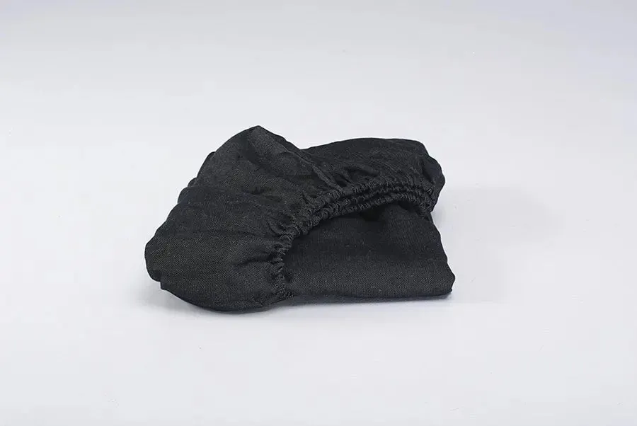 Black Linen Fitted Sheet