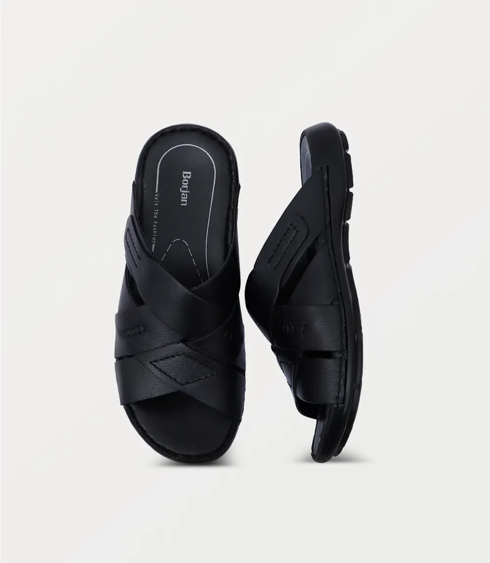 BM6835-BLACK-Men Slipper