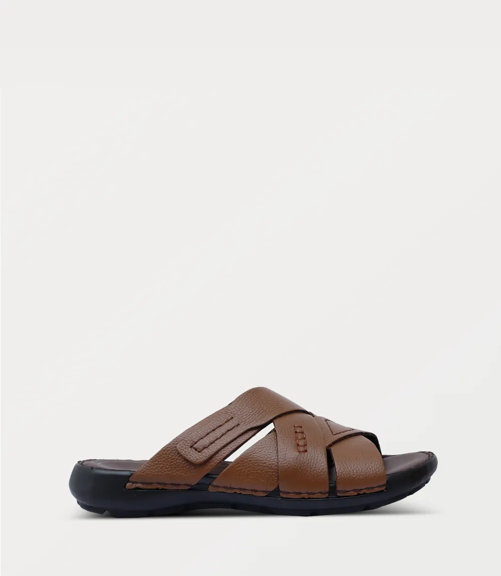 BM6835-BROWN-Men Slipper