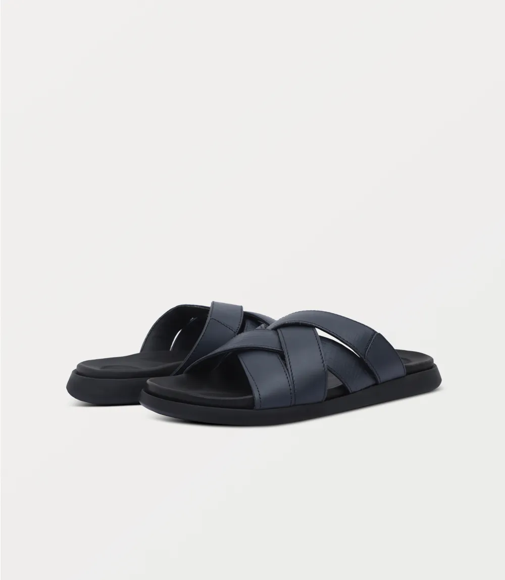 BM6957-NAVY-Men Slipper