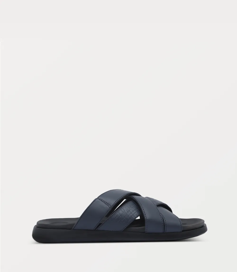 BM6957-NAVY-Men Slipper