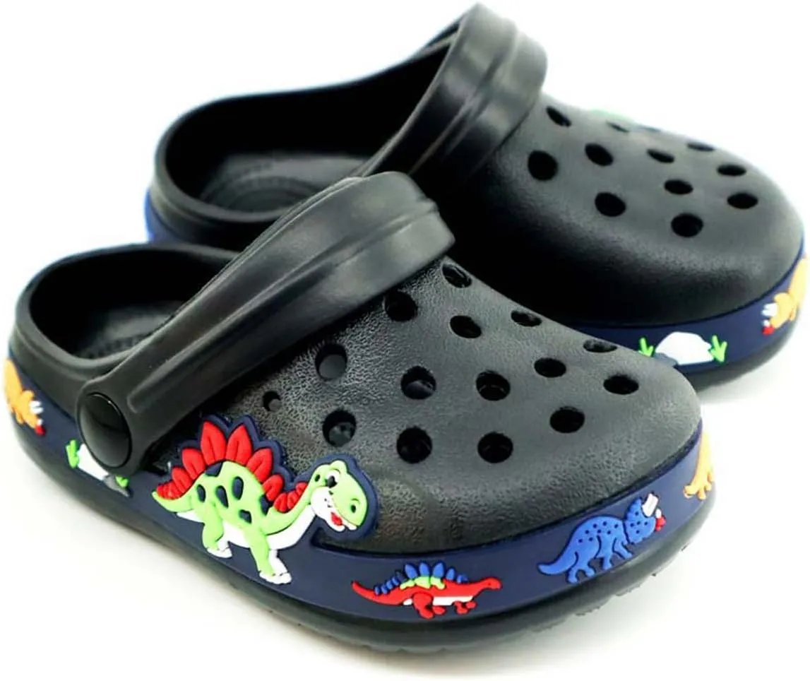 BMINFEE Kid's Girls Boys Clogs Garden Shoes Toddler Slip On Cartoon Slides Sandals Beach Slipper Children Water Sneakers