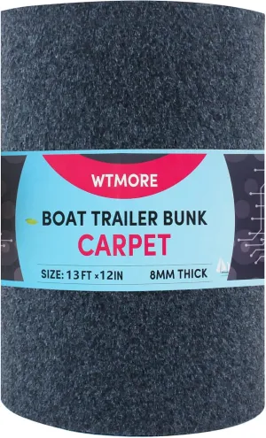 Boat Trailer Bunk Carpet,Outdoor Polyester Marine Bunk Carpet for Boats Trailers or Jet Ski Ramps (6 Size,4 Color,1Pack,2Pack)