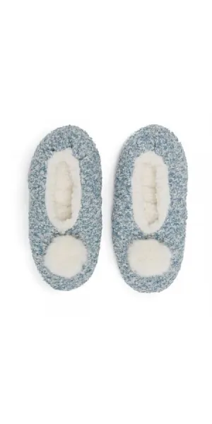 Boucle With Loops Slipper - Tranquil Blue