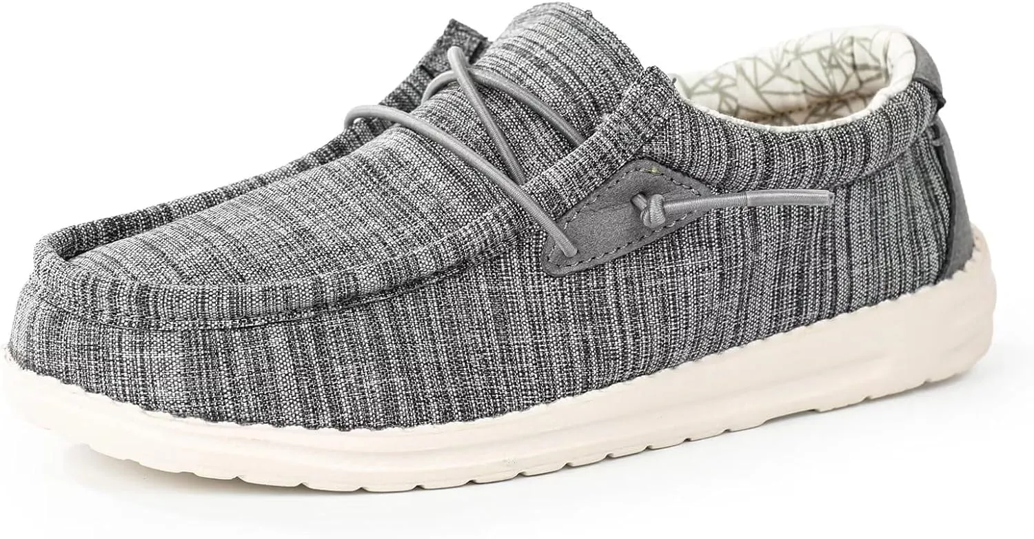 Boys & Girls Slip-on Casual Loafer Kids Canvas Sneakers Toddler Walking Shoes Comfortable & Lightweight (Toddler/Little Kid)