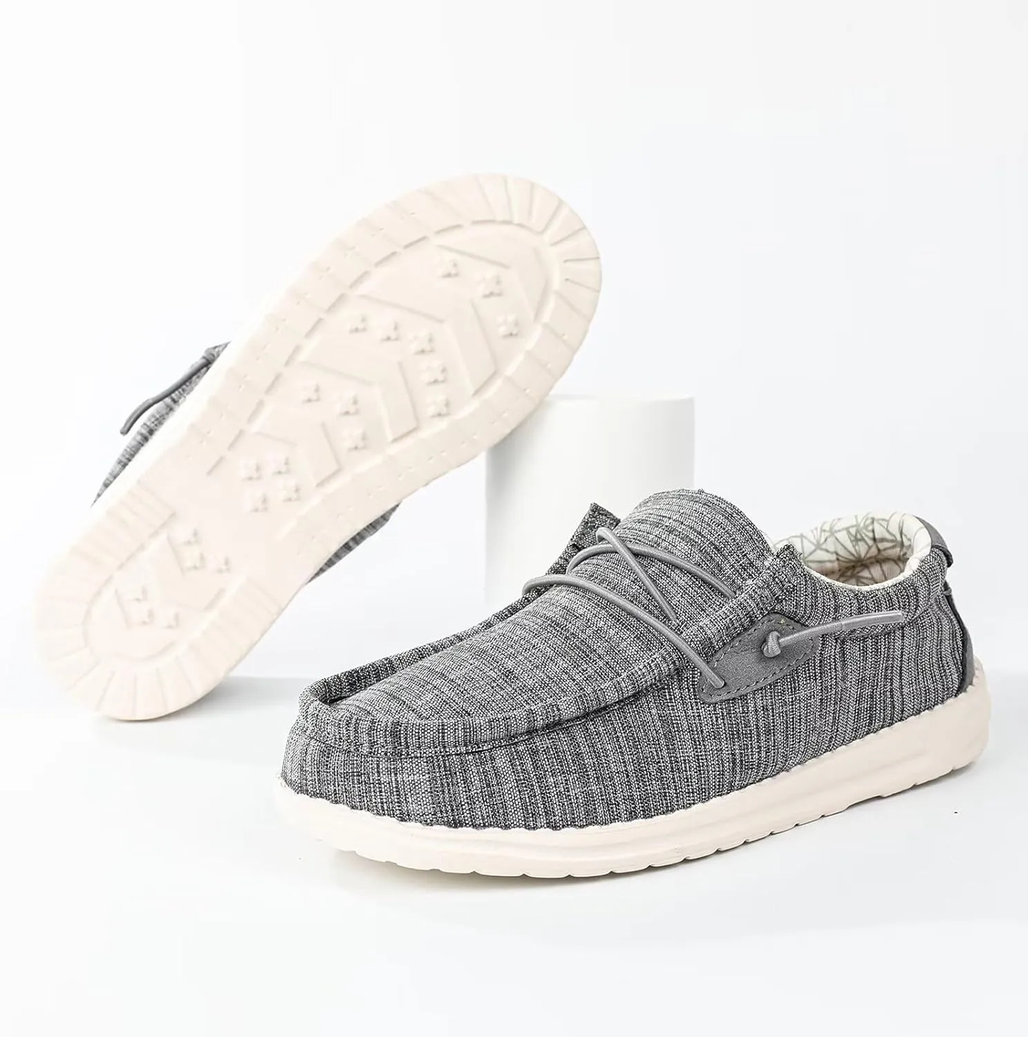 Boys & Girls Slip-on Casual Loafer Kids Canvas Sneakers Toddler Walking Shoes Comfortable & Lightweight (Toddler/Little Kid)