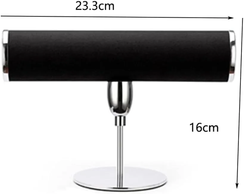 Bracelet and Necklace Display Stand Metal Wind Display Props Display Bracelet Watch Jewelry Storage Rack (Color : Black, Size : Scode) (Black Scode)