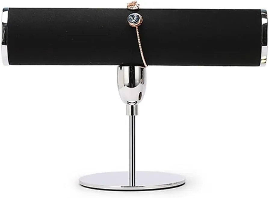 Bracelet and Necklace Display Stand Metal Wind Display Props Display Bracelet Watch Jewelry Storage Rack (Color : Black, Size : Scode) (Black Scode)