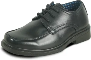 bravo! Boy Classic Slip-on Loafer and Lace-up Oxford William Kid Dress Shoe School Uniform with Removable Insole and Square Toe Black Brown Black Patent