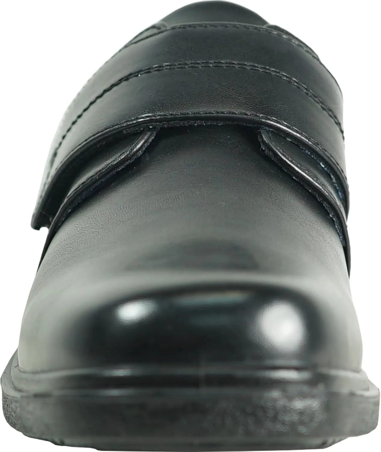 bravo! Boy Classic Slip-on Loafer and Lace-up Oxford William Kid Dress Shoe School Uniform with Removable Insole and Square Toe Black Brown Black Patent