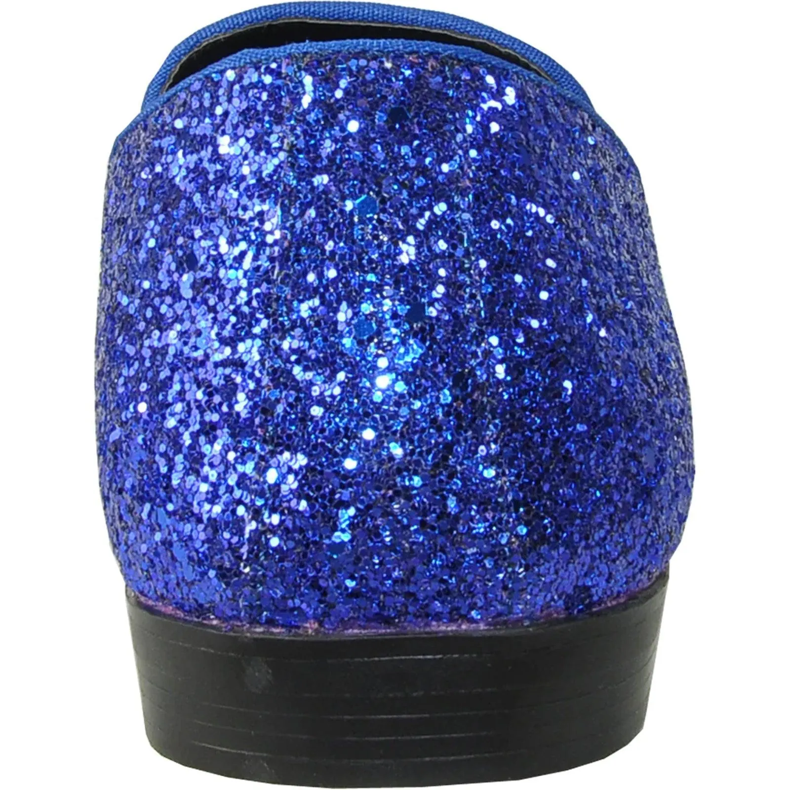 Bravo Royal Blue Glitter Sequin Tuxedo Loafers | Mens Formalwear