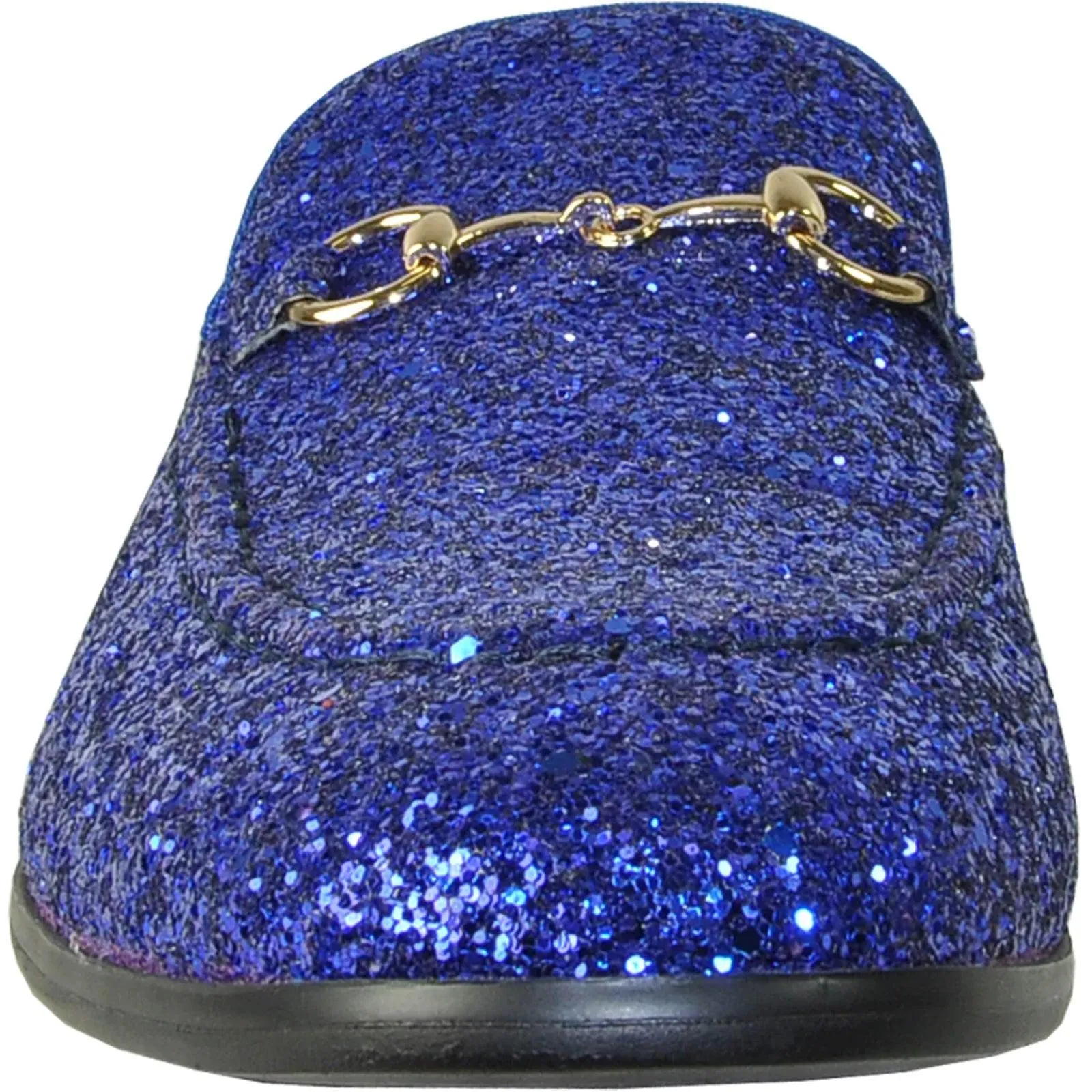 Bravo Royal Blue Glitter Sequin Tuxedo Loafers | Mens Formalwear