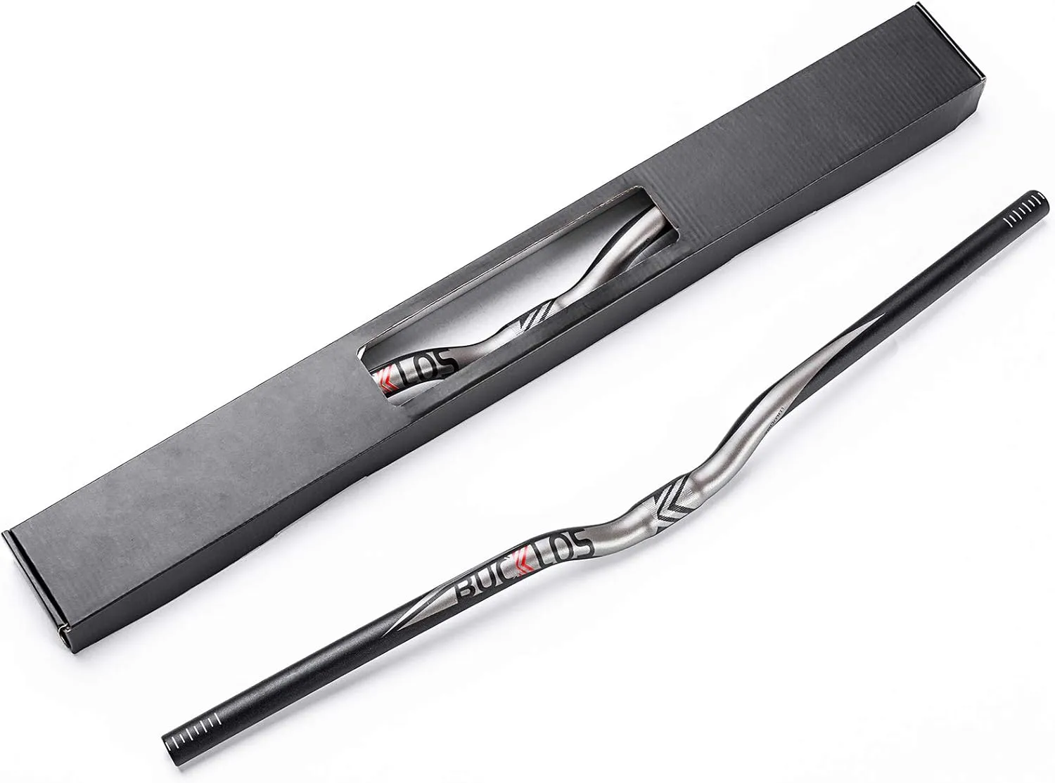 BUCKLOS 25.4/31.8mm Mountain Bike Handlebars Flat/Riser Bar, Aluminum Alloy MTB Handlebar 660/720/780mm, Premium Matter Mount Bikes Bicycle Handle Bar