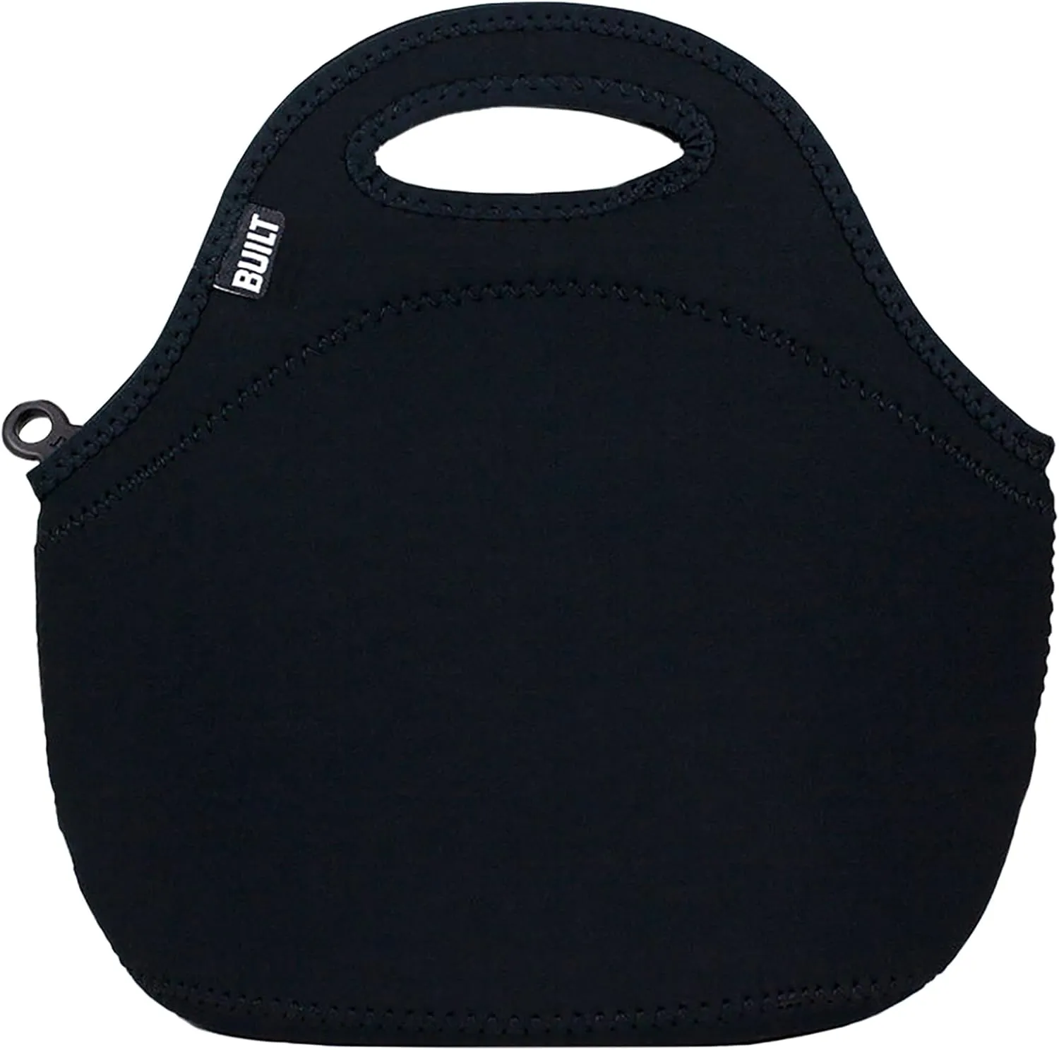 BUILT Gourmet Getaway Soft Neoprene Lunch Tote Bag Lightweight, Insulated and Reusable, One Size, Black