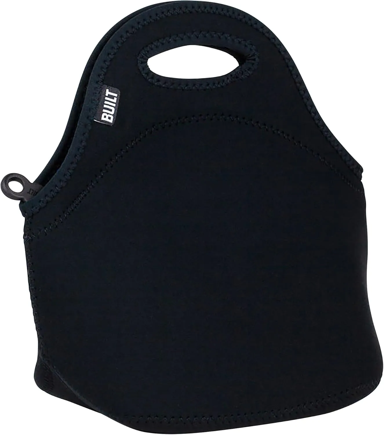 BUILT Gourmet Getaway Soft Neoprene Lunch Tote Bag Lightweight, Insulated and Reusable, One Size, Black