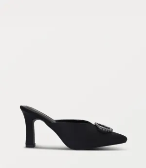 BW10231-BLACK-Women Mule