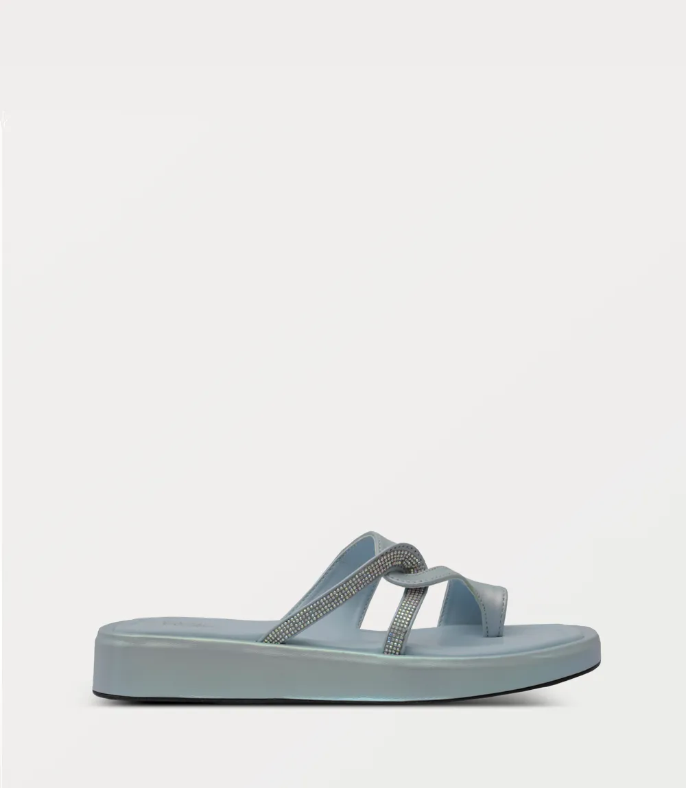 BW10384-ICE BLUE-Women Comfort Slipper