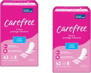 Carefree Acti-Fresh Long Unscented, 42-count (Value Pack of 2)
