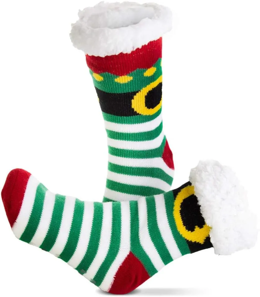 ChalkTalkSPORTS Slipper Sock | Holiday & Costume Socks | Sherpa Fleece Lined | One Size Fits Most