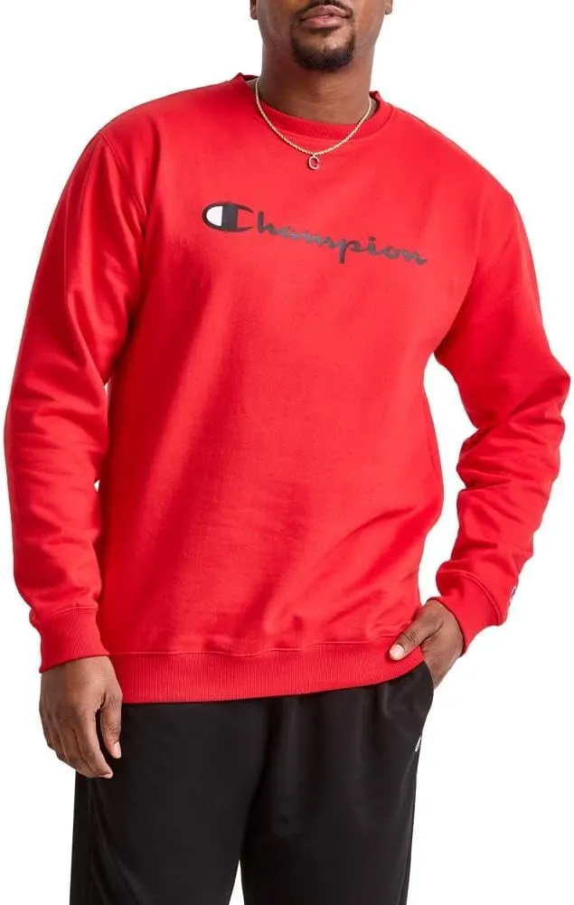 Champion Men's Sweatshirt, Powerblend, Fleece Midweight Crewneck Sweatshirt (Reg. Or Big & Tall)