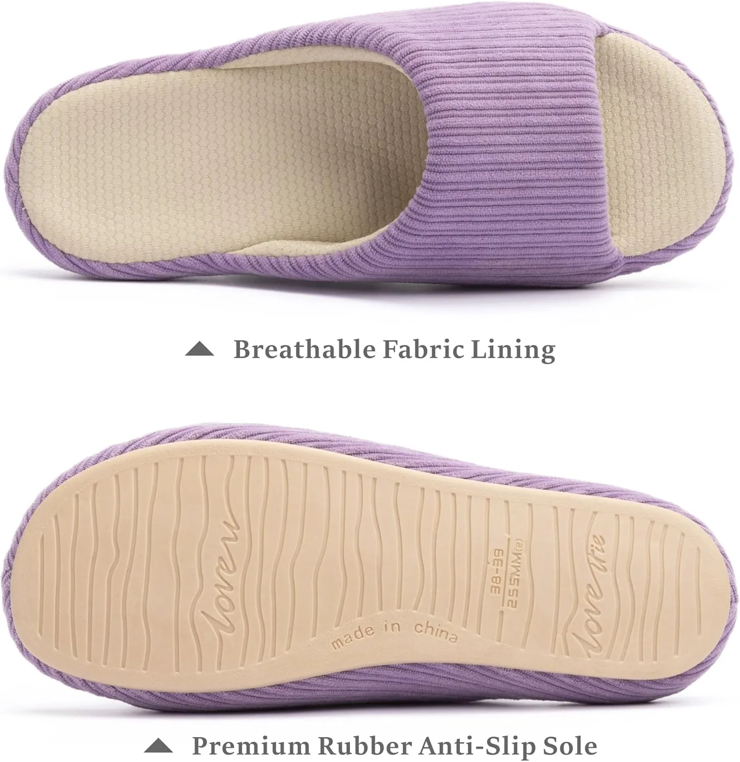 Chantomoo Womens Slipper Memory Foam Slippers Comfy House Slippers Rubber Sole Bedroom Cozy Indoor Outdoor Home Slipper Slides