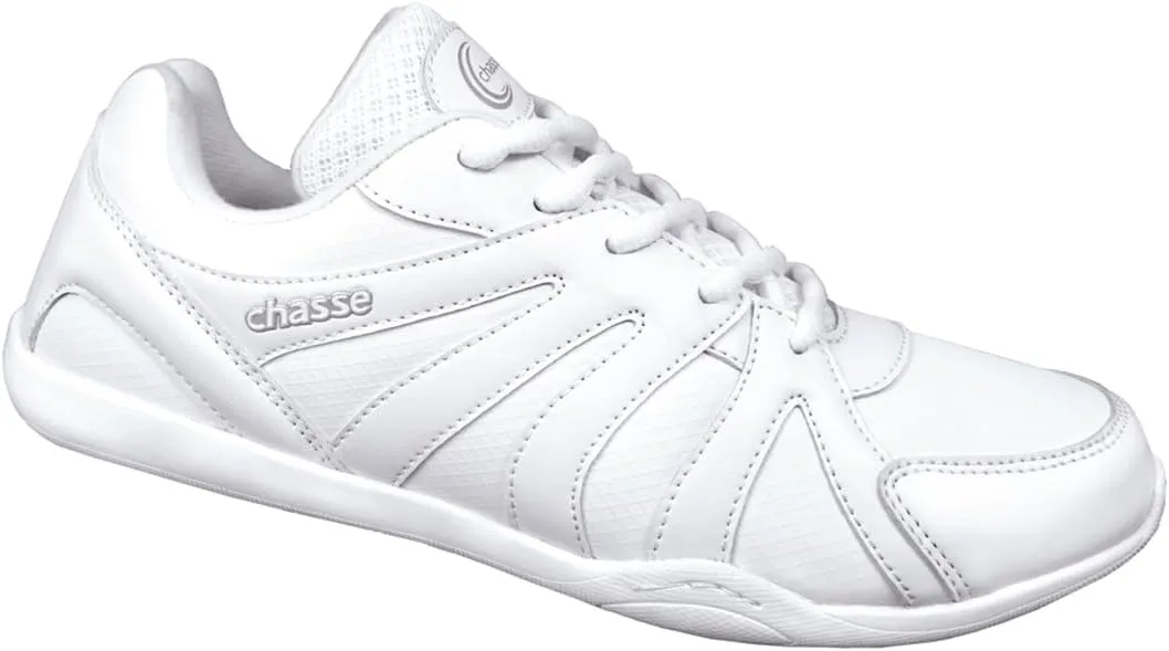 chassé Surge Womens Cheerleading Sneaker - White Low Profile Cheer Shoe - Adult Sizes
