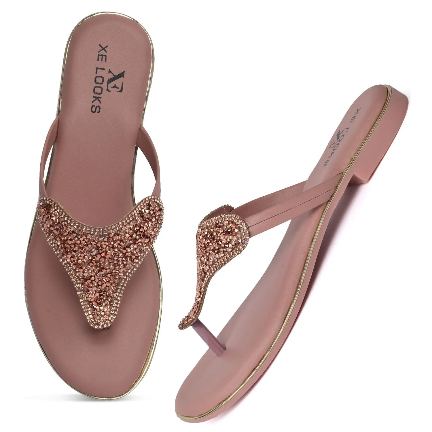 Chic & Glamorous Design Soft Flat Slippers