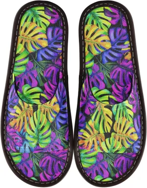 CHIFIGNO Durable Casual House Slippers for Indoor with Non-slip Sole Size 4-5