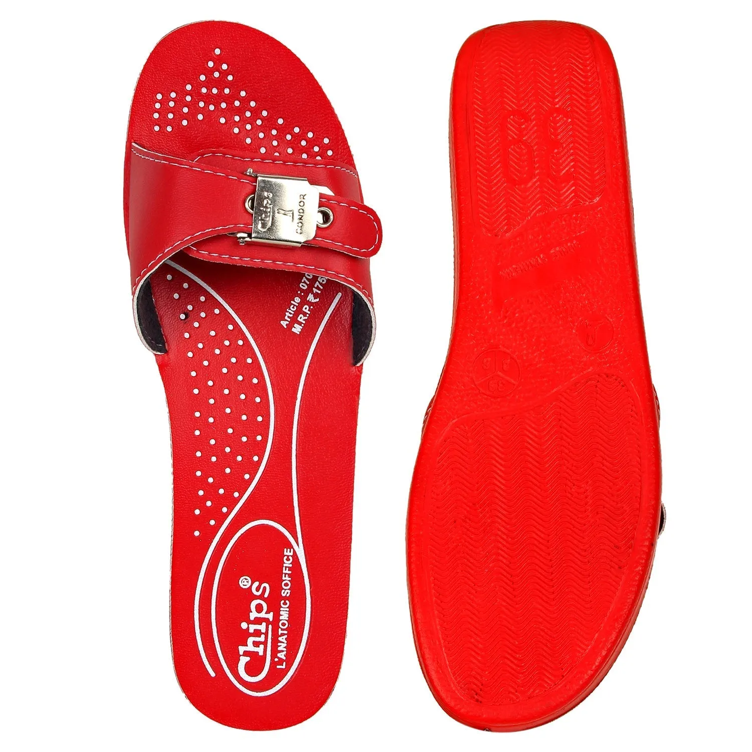 CHIPS Women Slipper #0702 - RED