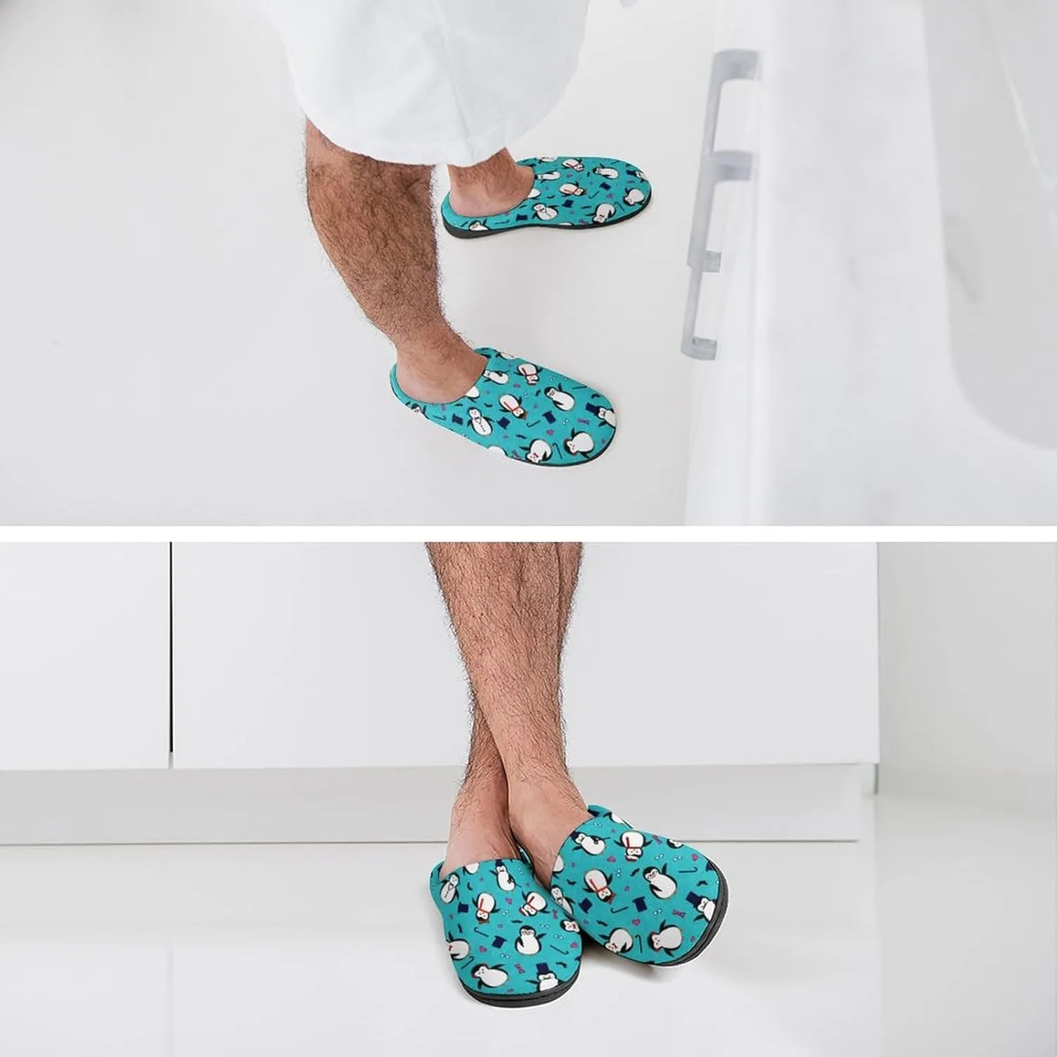 Christmas Clog Slippers Ladies Non-Slip Warm House Slippers Womens Cotton Slipper Bedroom Slip-On Shoes Indoor Outdoor