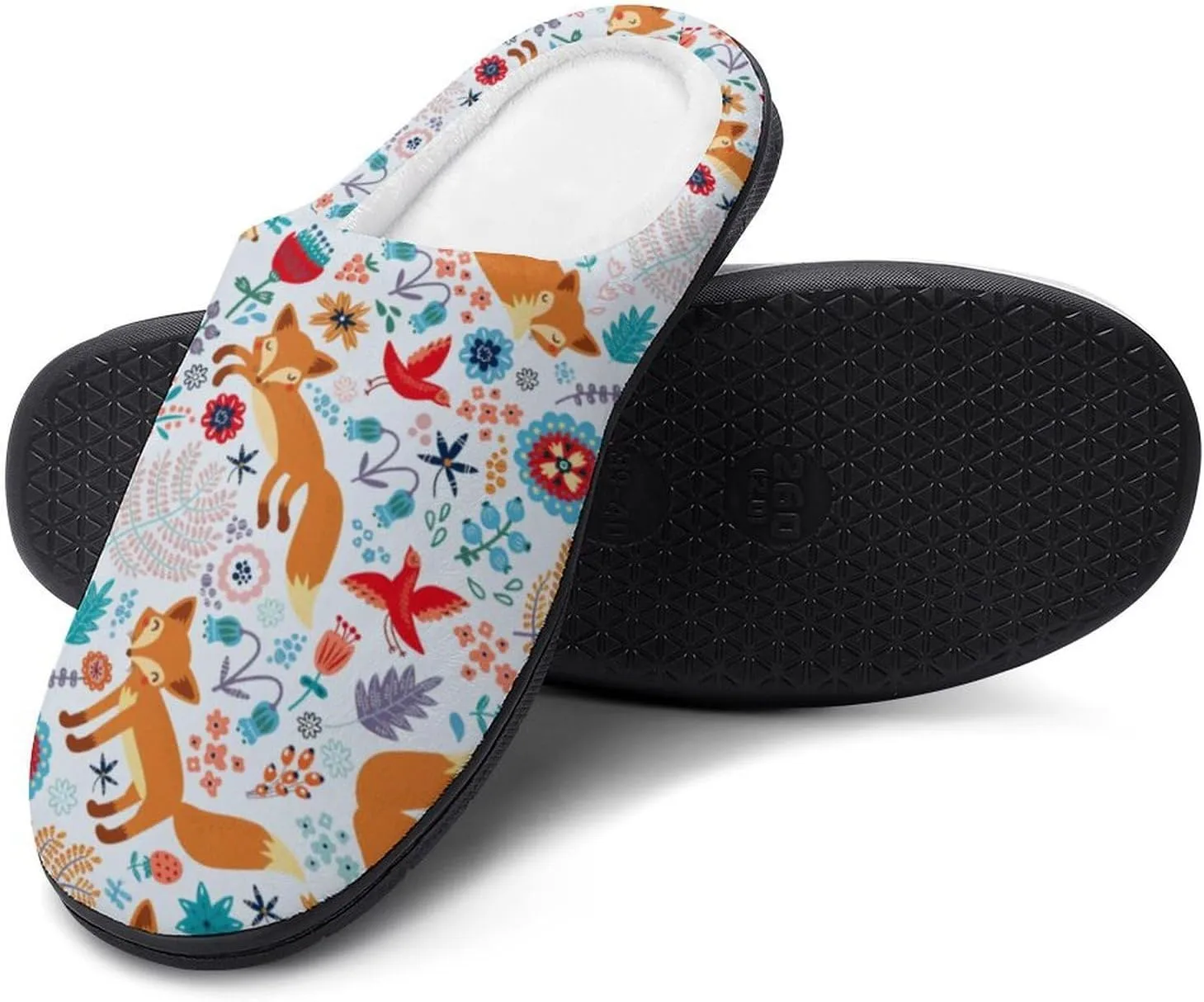 Christmas House Slippers For Woman Ladies Memory Foam Bedroom Slipper Indoor Outdoor Slip-On Shoes Funny Fall Slippers
