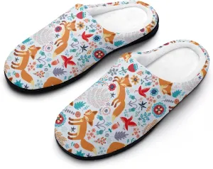 Christmas House Slippers For Woman Ladies Memory Foam Bedroom Slipper Indoor Outdoor Slip-On Shoes Funny Fall Slippers