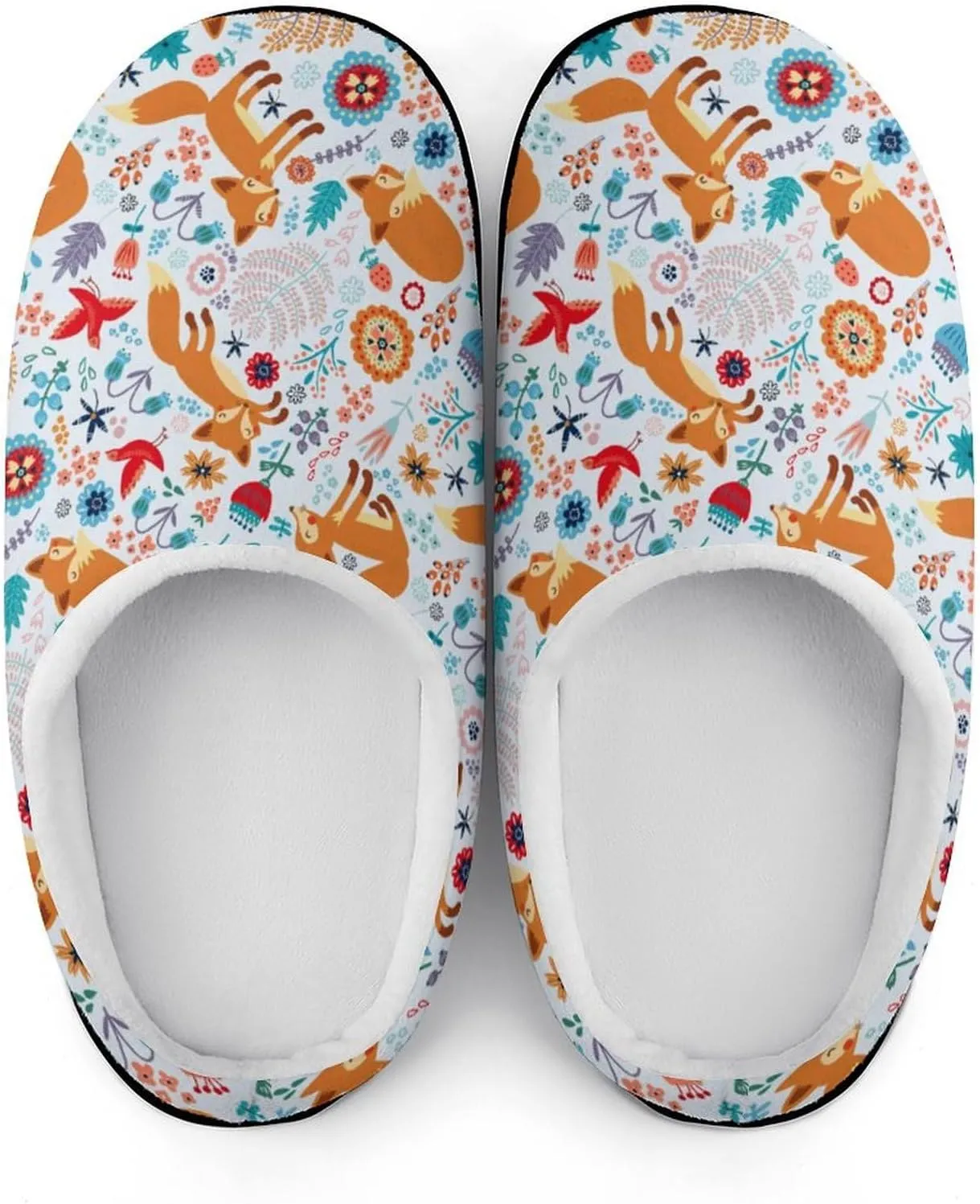 Christmas House Slippers For Woman Ladies Memory Foam Bedroom Slipper Indoor Outdoor Slip-On Shoes Funny Fall Slippers