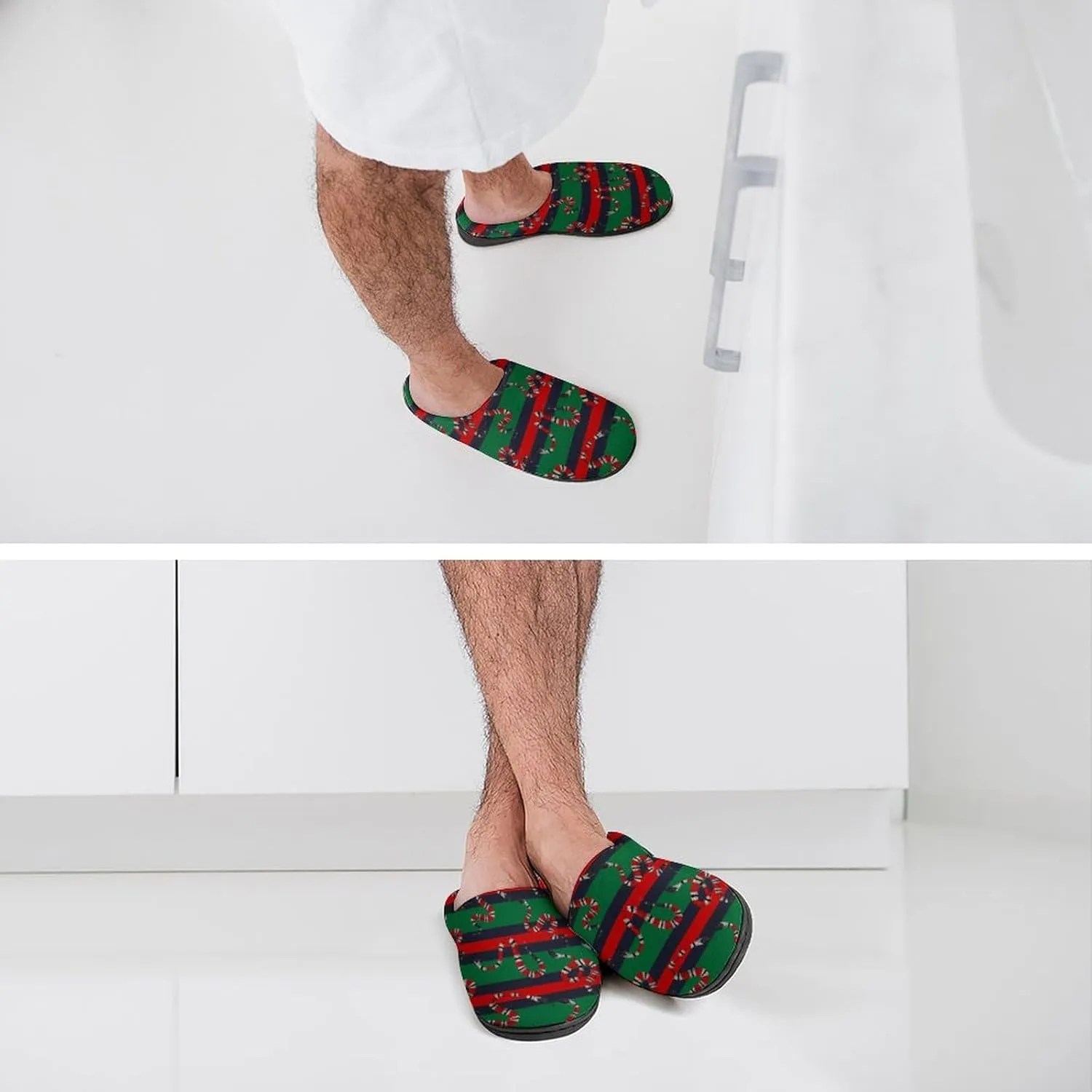 Christmas House Slippers For Woman Ladies Memory Foam Bedroom Slipper Indoor Outdoor Slip-On Shoes Funny Fall Slippers