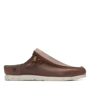 Clarks Mens ShacreLite Sun Brown Leather Casual  Shoes