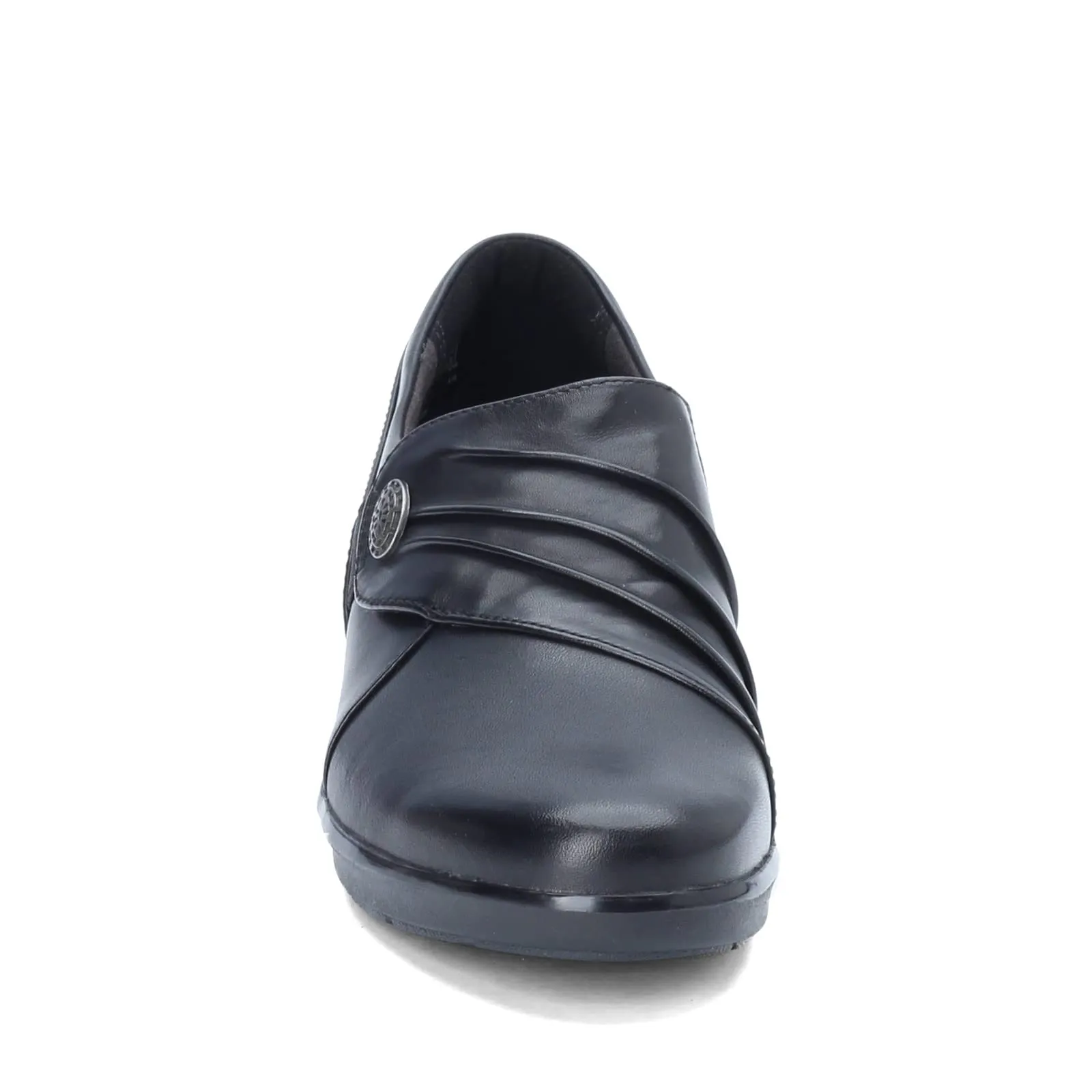 Clarks Women's Hope Roxanne Loafer, Black Leather, 6 W US