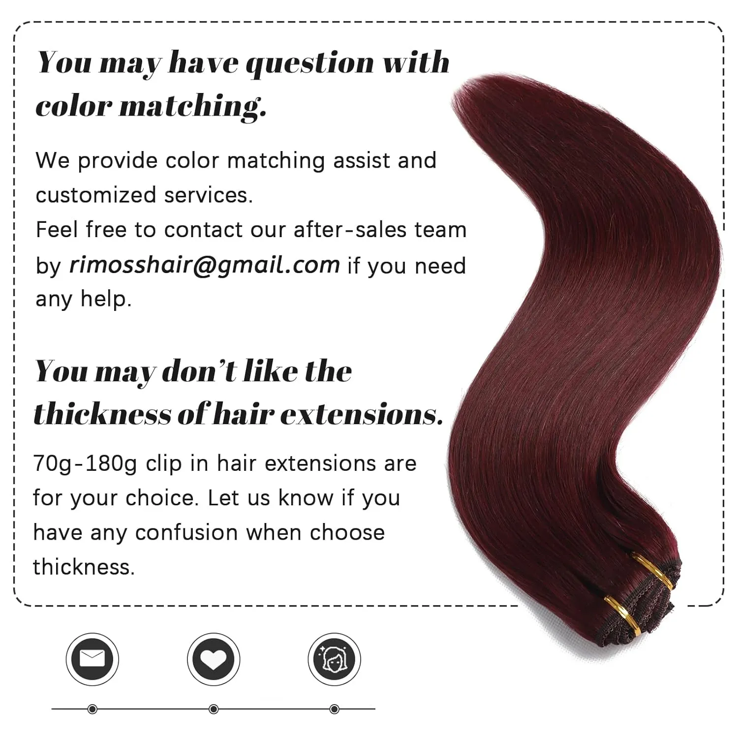 Clip in Hair Extensions Real Human Hair - 150g 18 Inch 7pcs, Burgundy Red Color - Premium Soft Human Hair Clip in Extensions Straight Double Weft for Women (#99J 18 Inch)