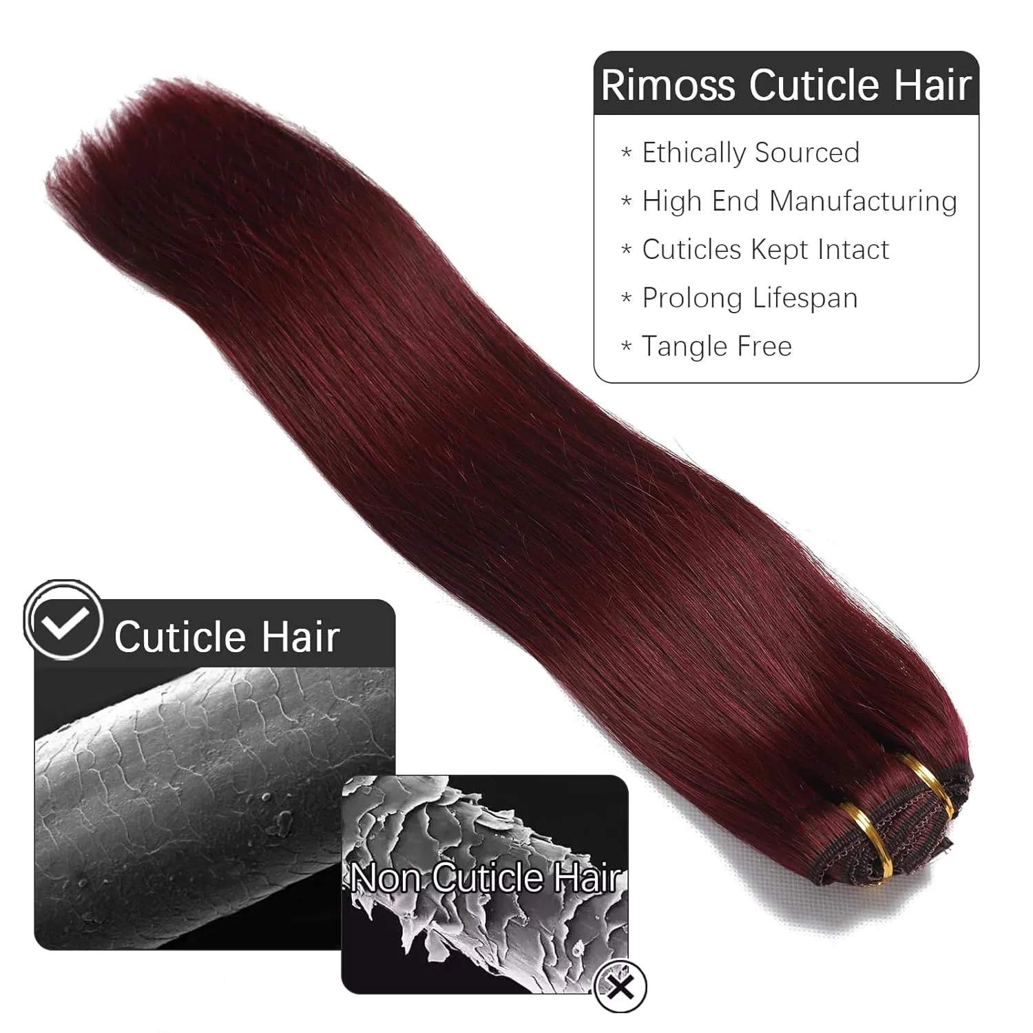 Clip in Hair Extensions Real Human Hair - 150g 18 Inch 7pcs, Burgundy Red Color - Premium Soft Human Hair Clip in Extensions Straight Double Weft for Women (#99J 18 Inch)