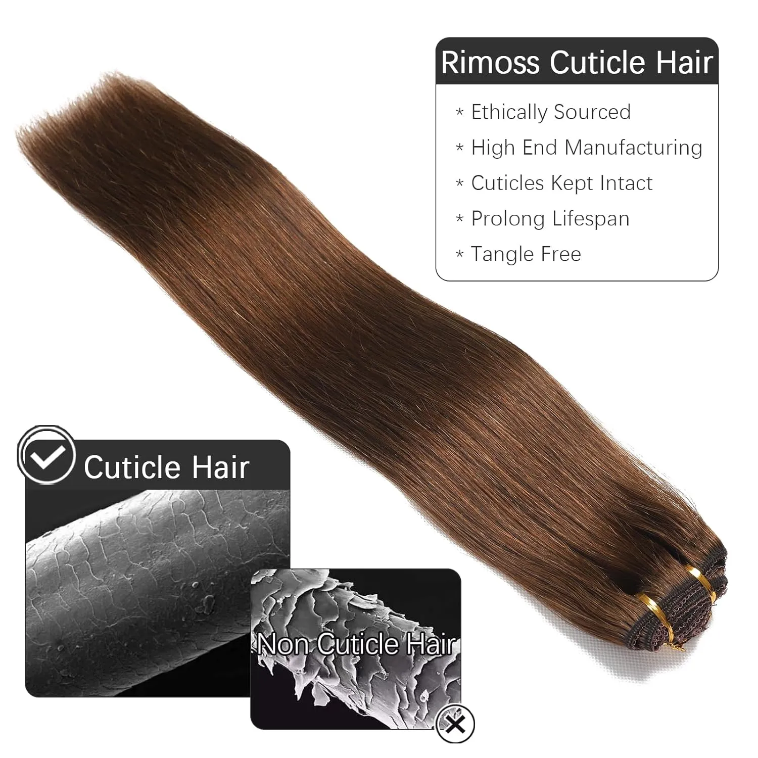 Clip in Hair Extensions Real Human Hair - 150g 18 Inch 7pcs, Chocolate Brown Color - Premium Soft Remy Hair Extensions Real Human Hair Clip ins Straight for Women (#4 18 Inch)