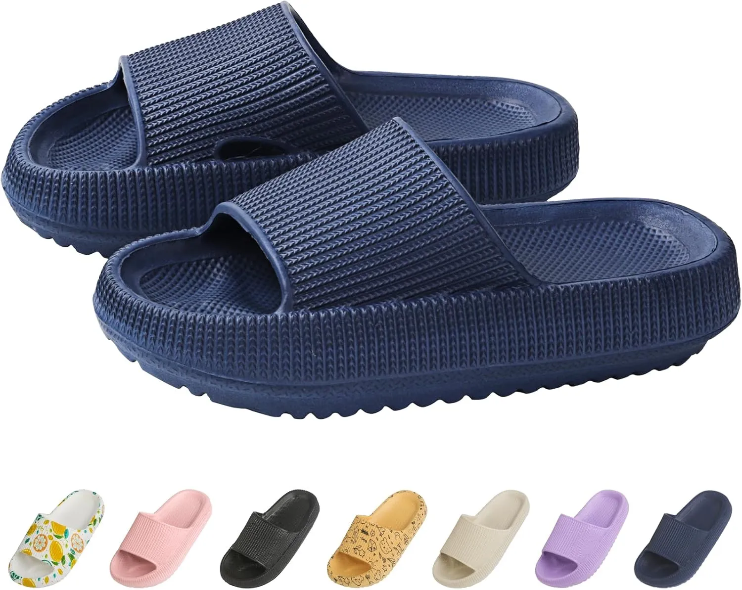 Cloud Slides for Kids, Non-Slip Slipper, Quick Drying Sandals for Boys and Girls, Home Shower Bathroom Beach Shoes for Toddler