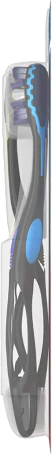 Colgate 360 Advanced Floss Tip Toothbrush, Soft Toothbrush for Adults, 4 Pack