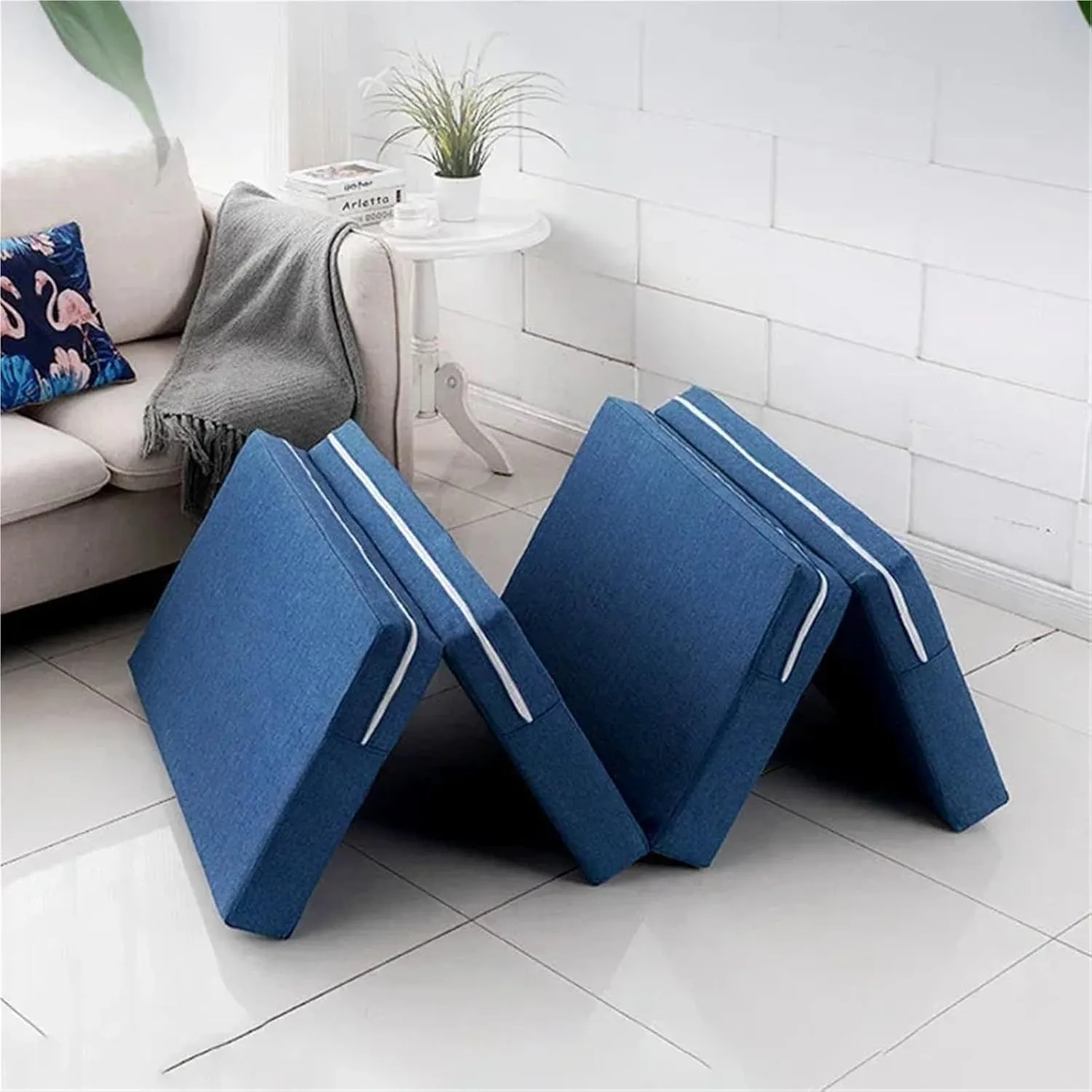 Collapsible Mattress Folding Mattress Foam Mat Tatami Yoga Pad Office Lunch Break Single Bed Camping and Sleeping(Color6,100x200x8cm)