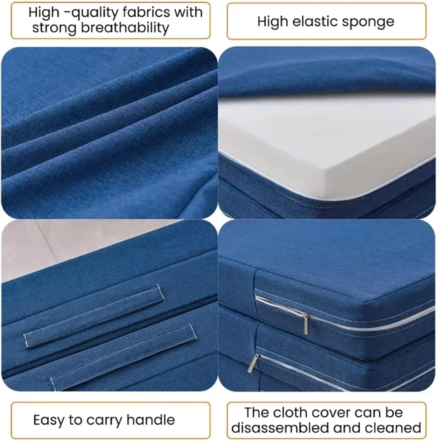 Collapsible Mattress Folding Mattress Foam Mat Tatami Yoga Pad Office Lunch Break Single Bed Camping and Sleeping(Color6,100x200x8cm)